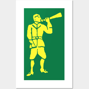 Pirate Flag - Pirate Edward Low - Green Trumpeter Flag Posters and Art